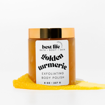 Golden Turmeric Body Scrub: 8 oz - Mela-Glo Beauty